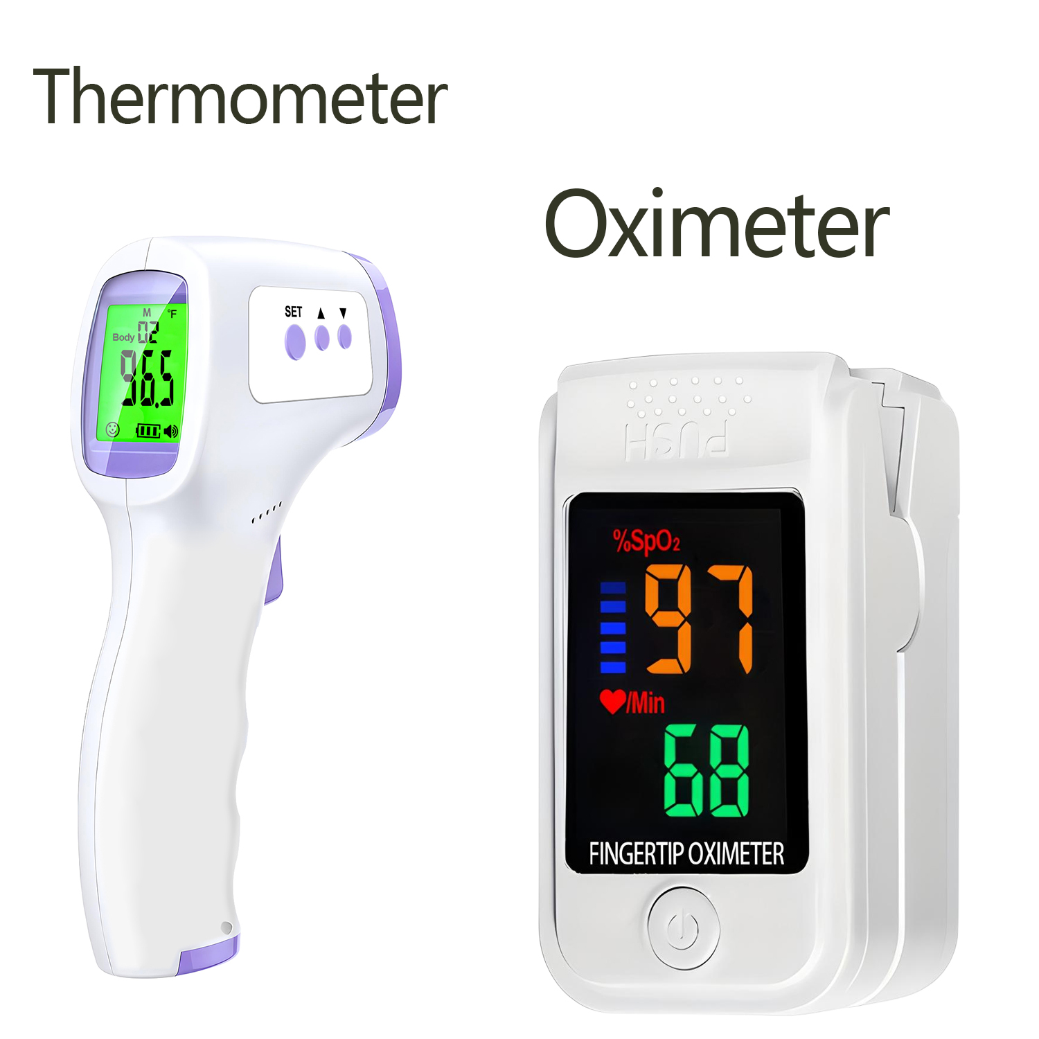 Pulse Oximeter - Thermomètre électronique infrarouge numérique sans contact