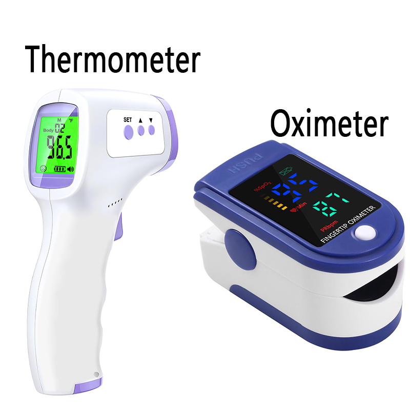 Pulse Oximeter - Thermomètre infrarouge numérique pour le front,