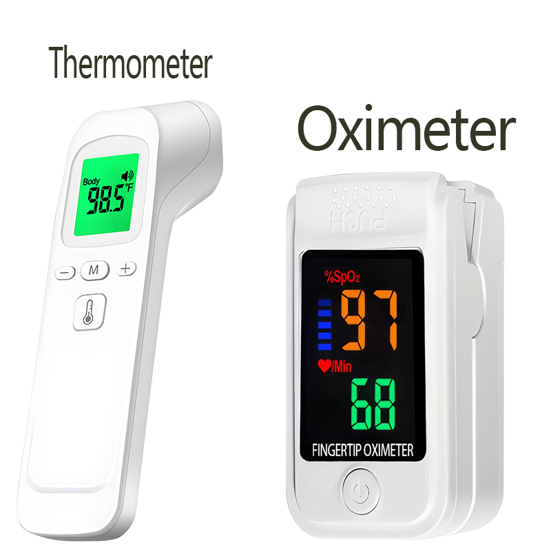 Pulse Oximeter - Thermomètre frontal numérique électronique sans contact,